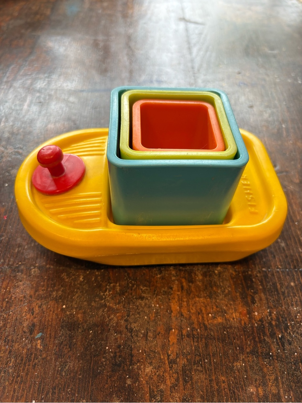Vintage 1970s Fisher-Price Tub Tug & Barge Set